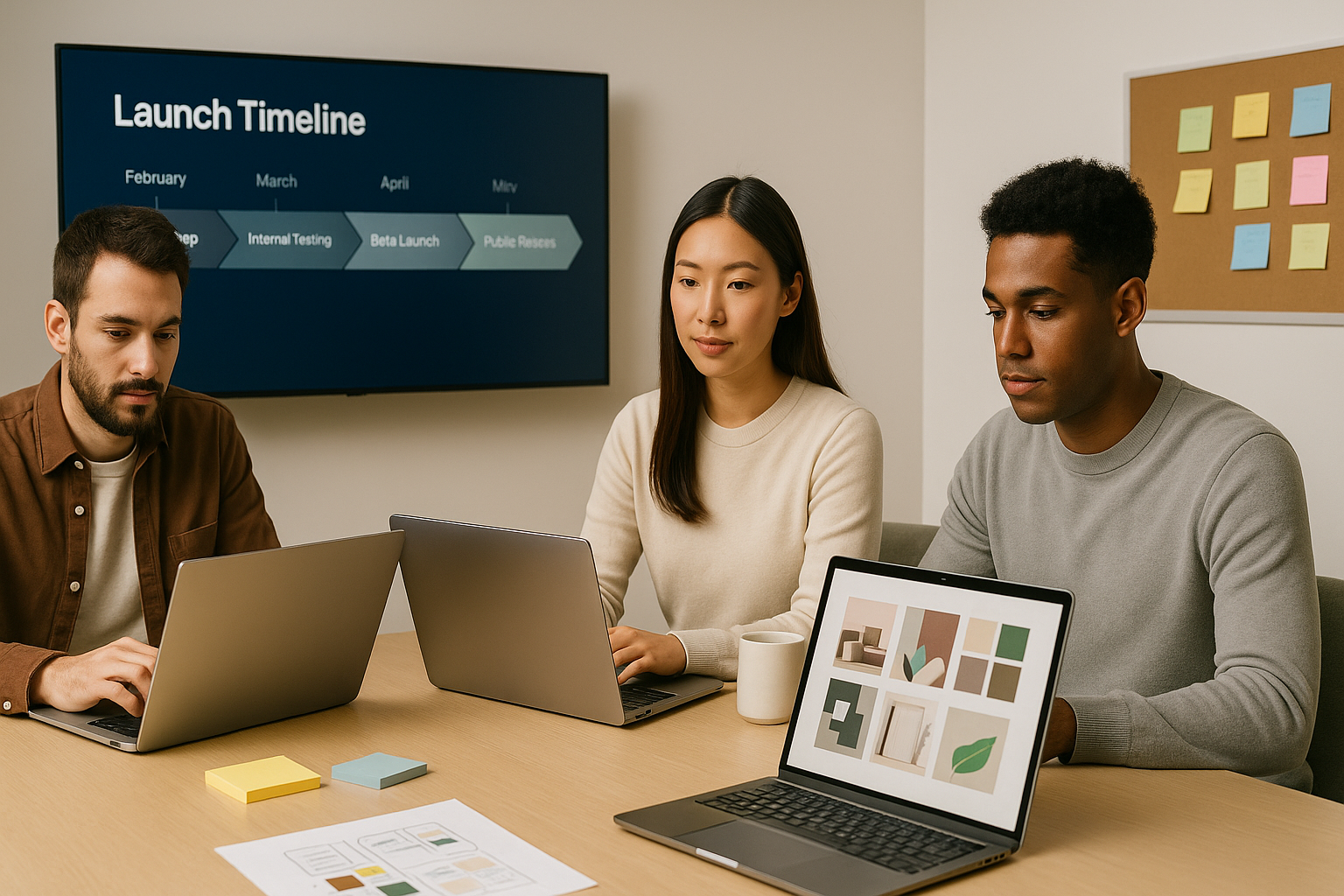 Launch team aligning on plan