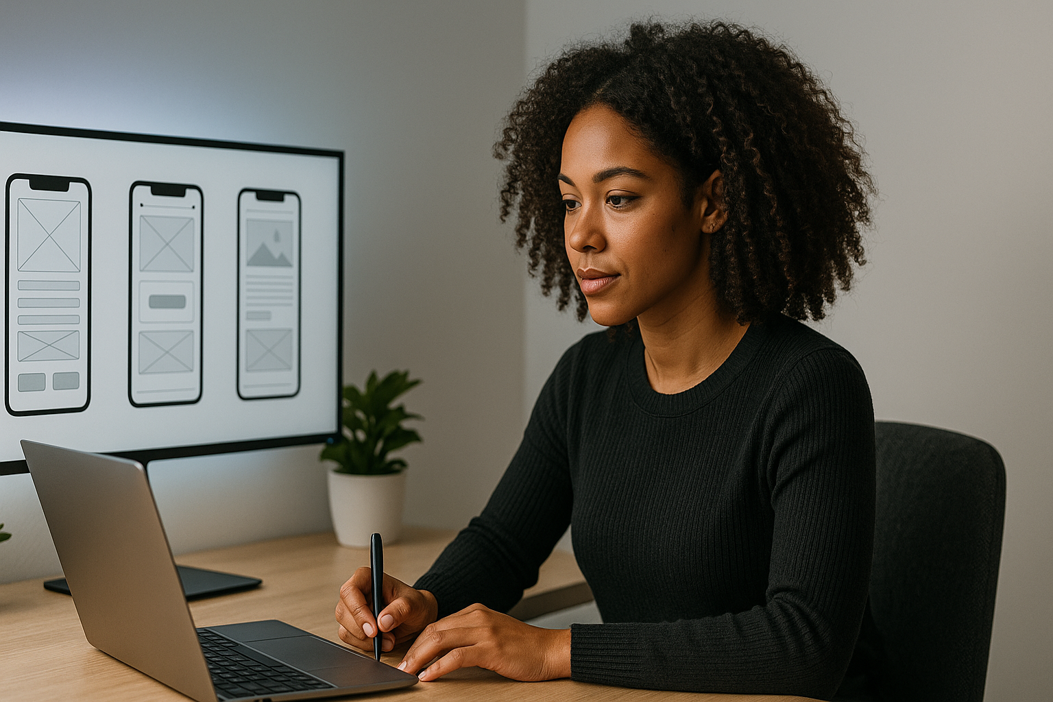 UX designer working in Figma