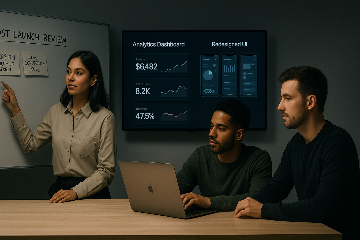 Team rebuilding a launch plan