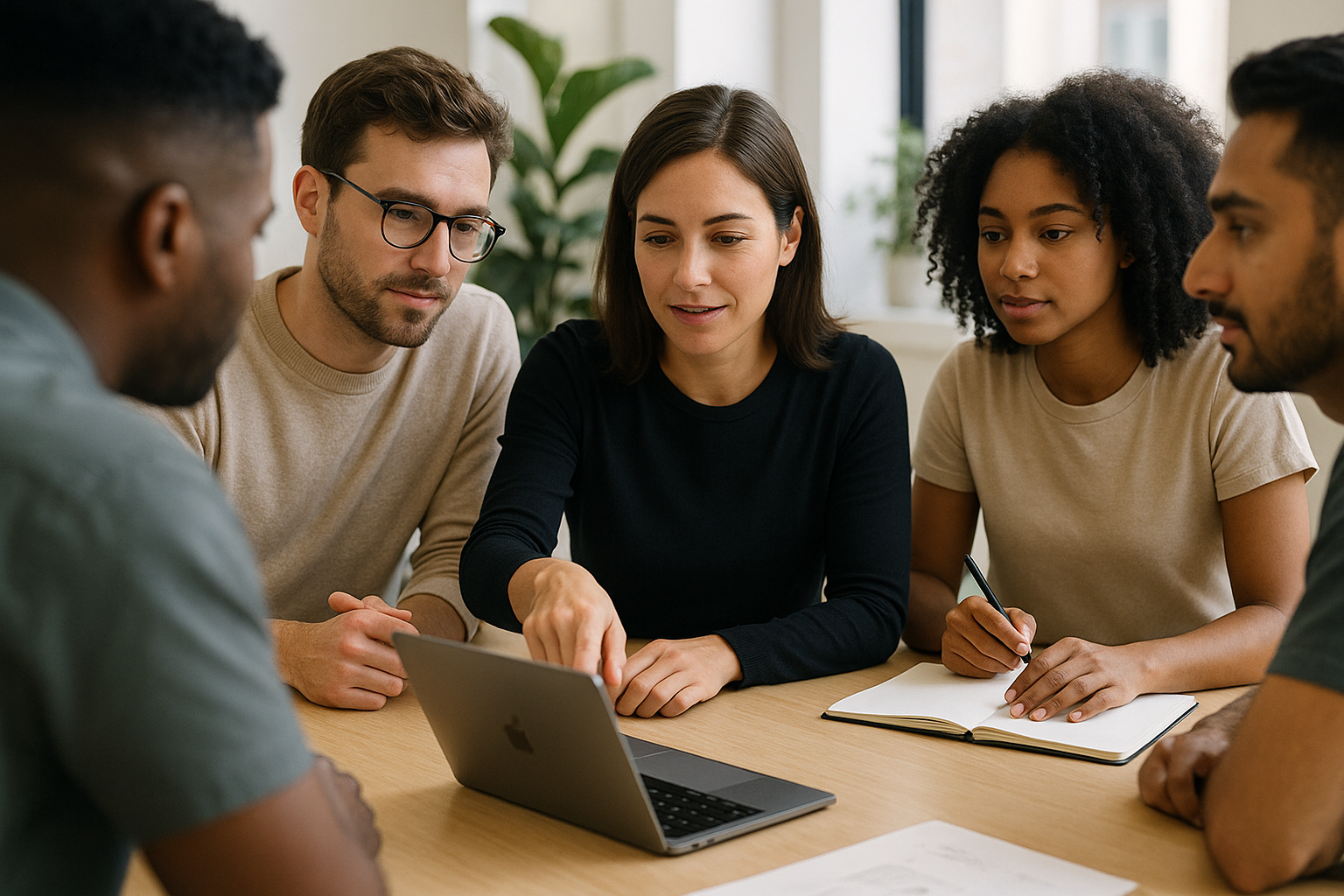 Founders collaborating with Mint Launcher team